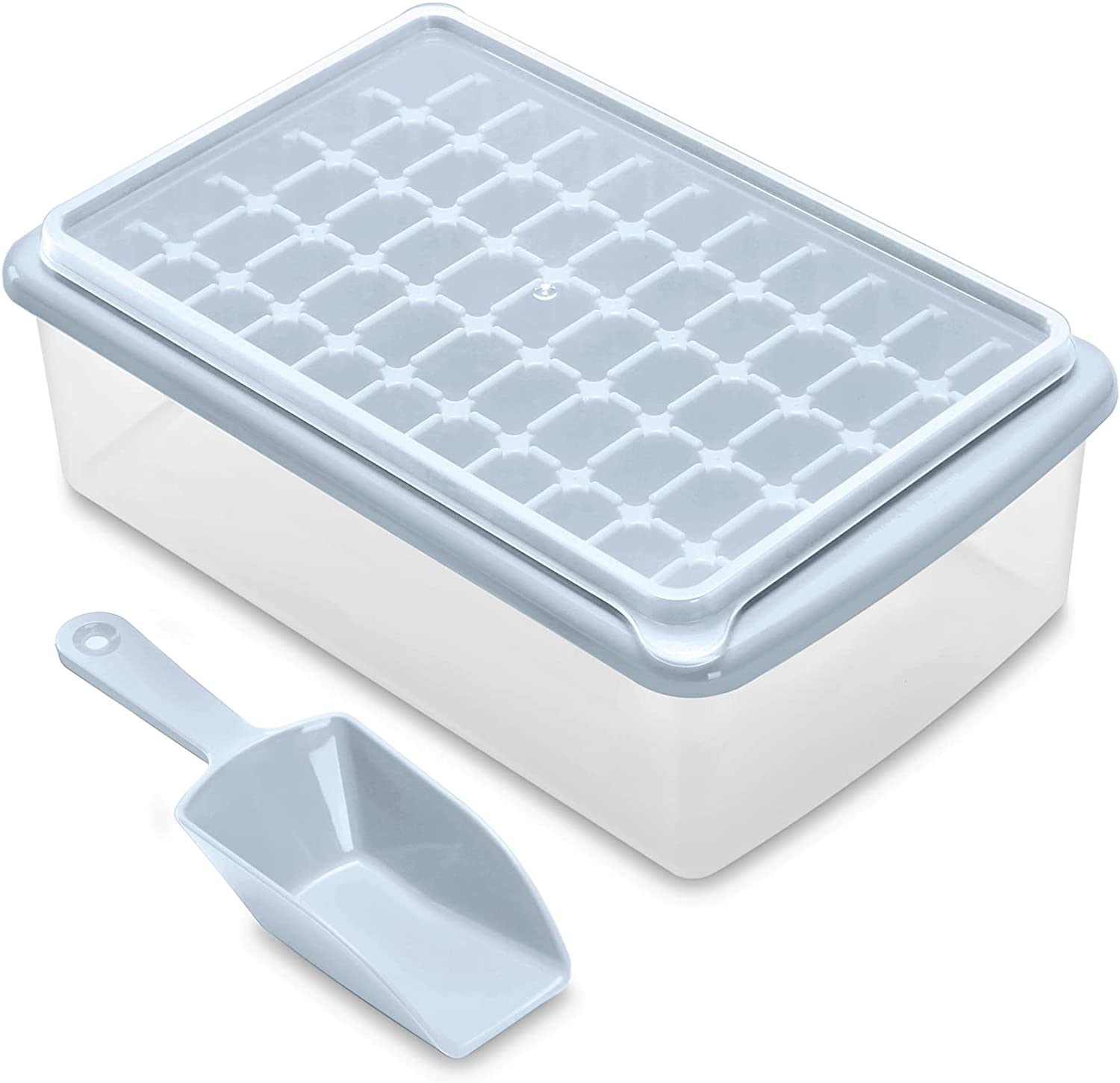 Molde y Contenedor para Hielo  (Azul)