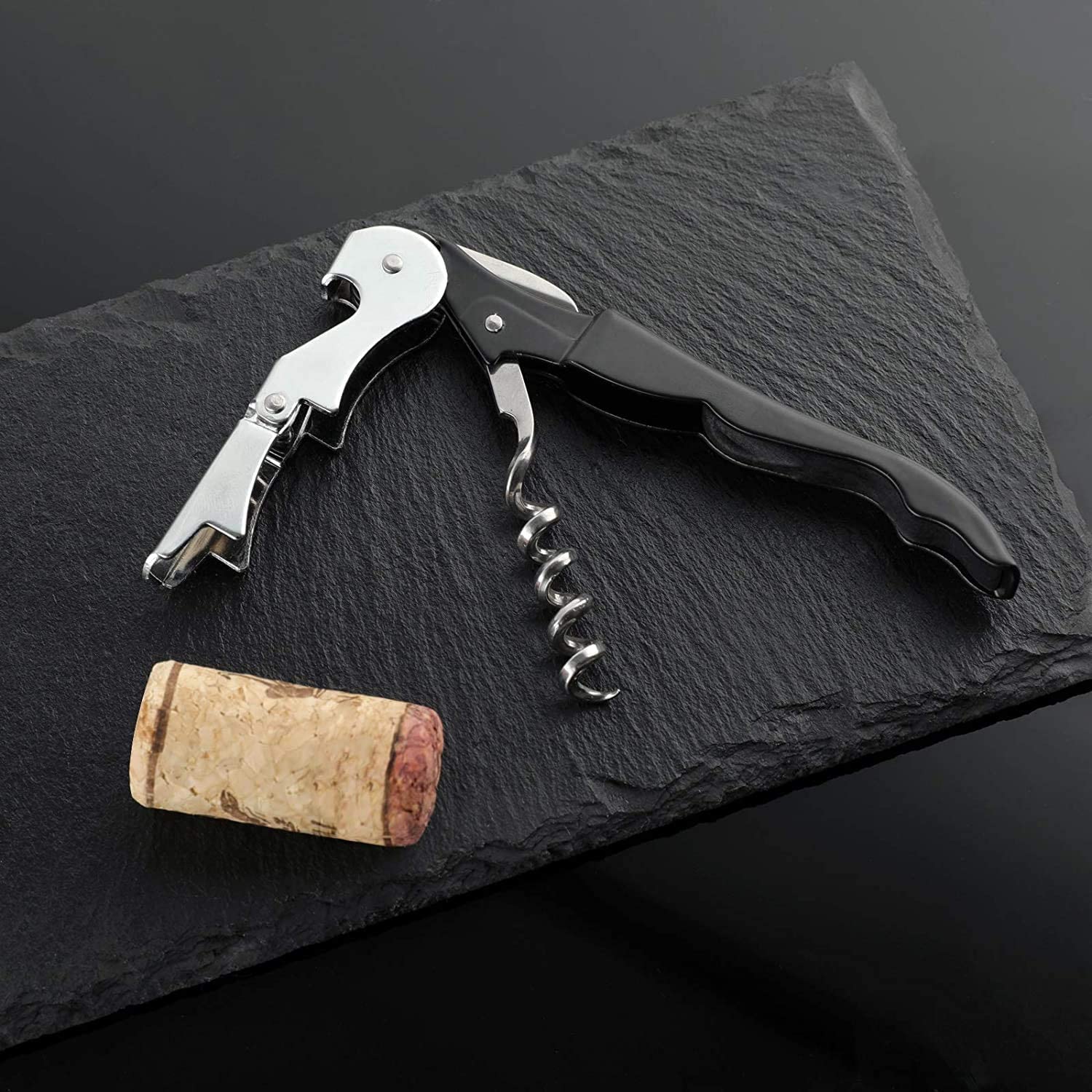 Sacacorchos de Acero Inoxidable color negro