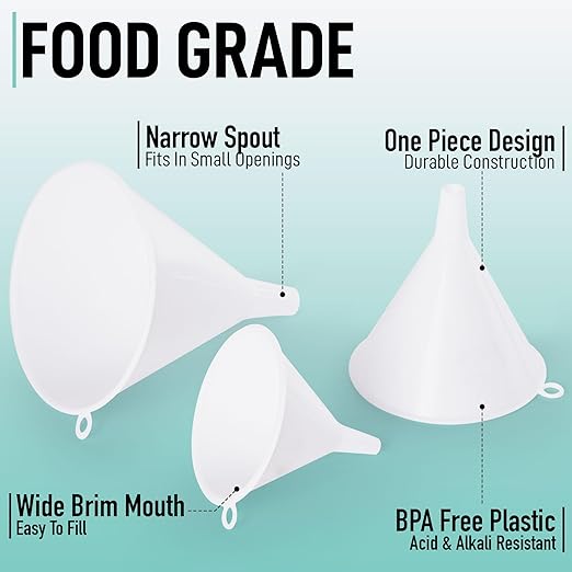 3 Embudos de Plástico