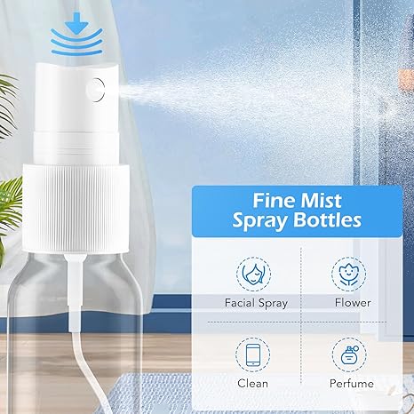 6 Botellas de 2 Onzas de Spray de Plástico