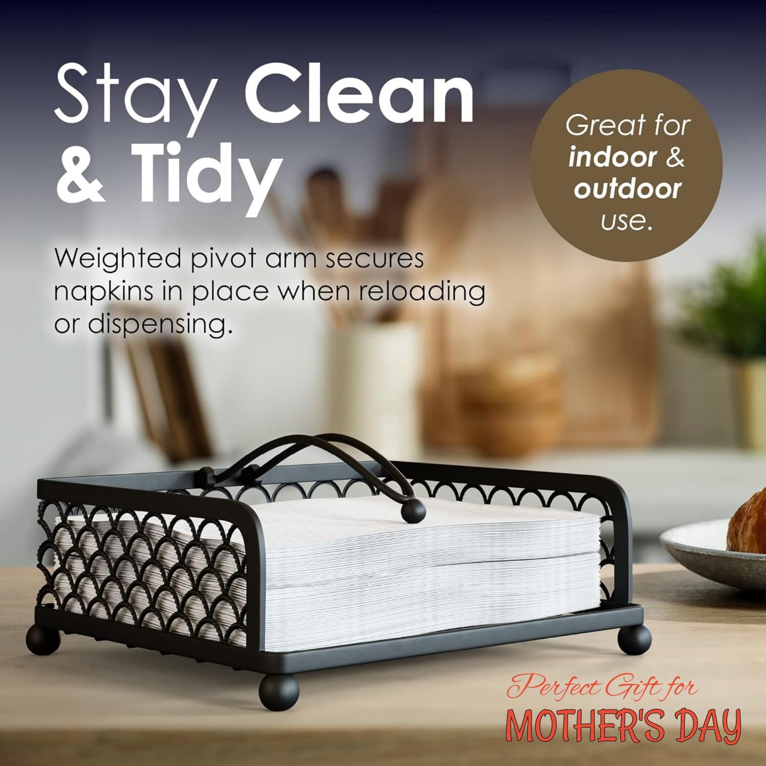 Servilletero de Metal para mesa