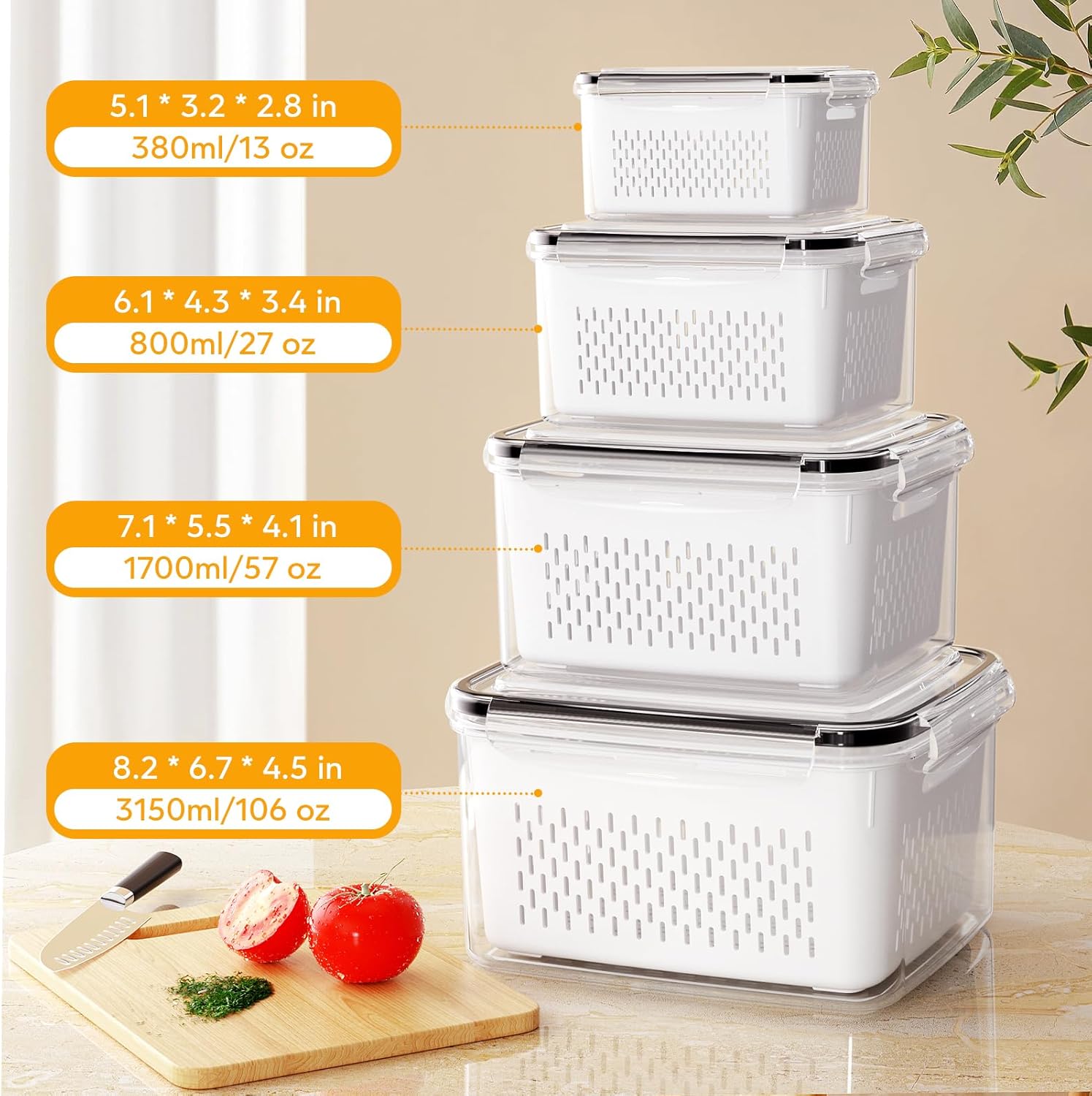 4 Organizadores para Refrigerador