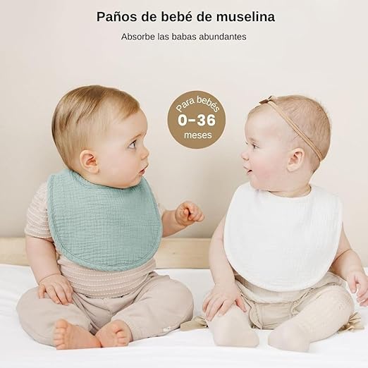8 Baberos para Bebe Impermeables