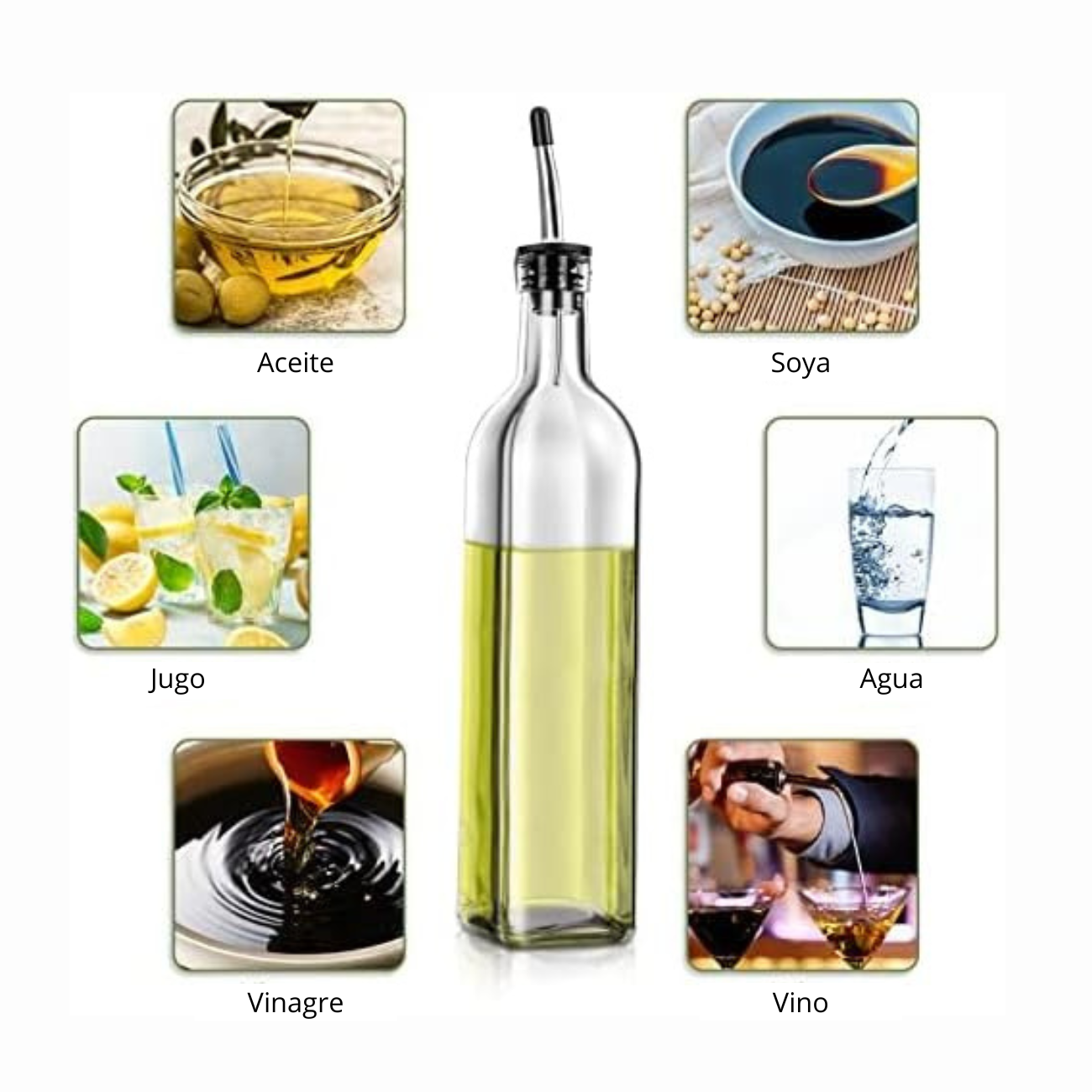 2 Botellas Dispensadoras de Aceite de Oliva