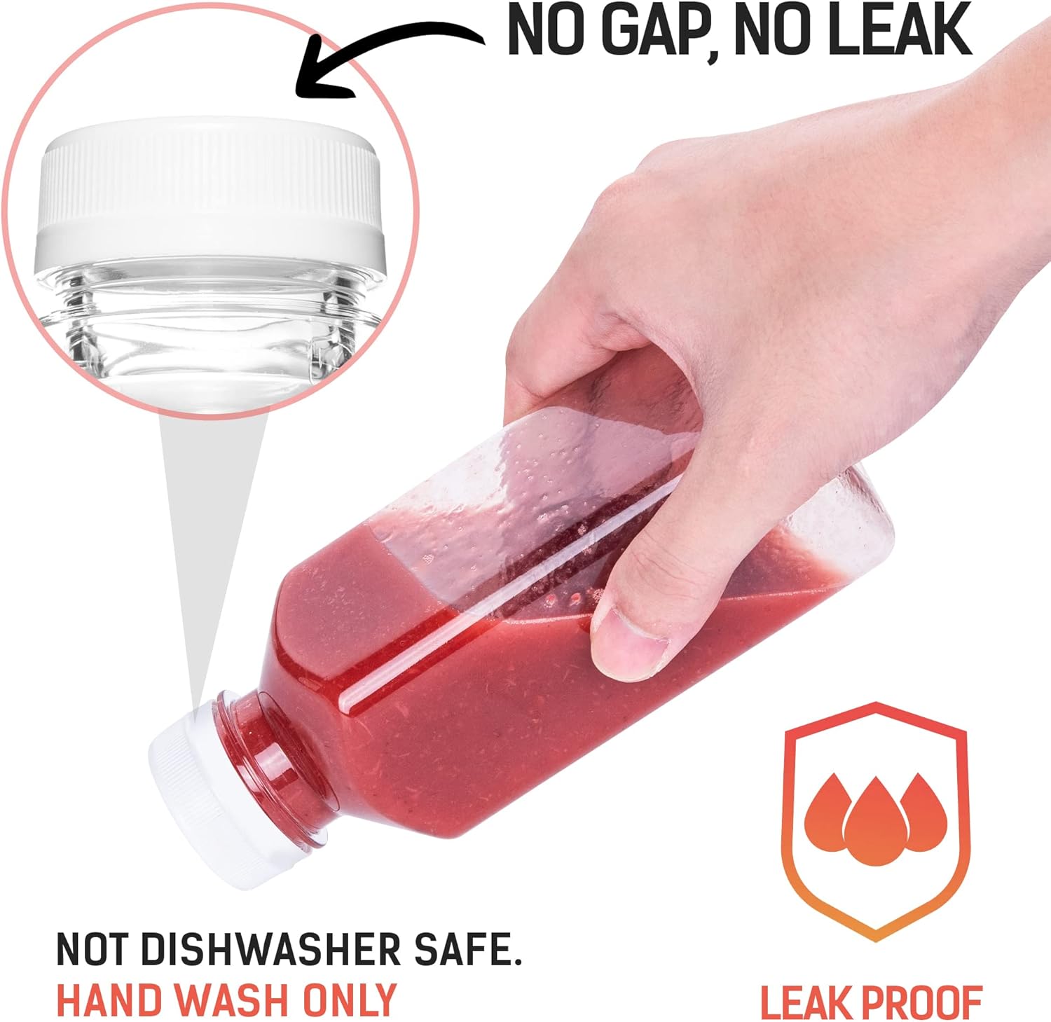 Botellas Plásticas con Tapas 12 oz (6 pzas)