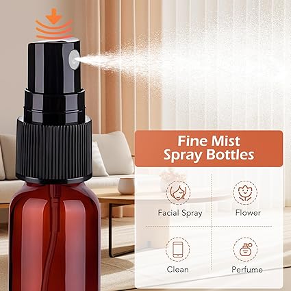 6 Mini Botellas de Viaje 50 ml