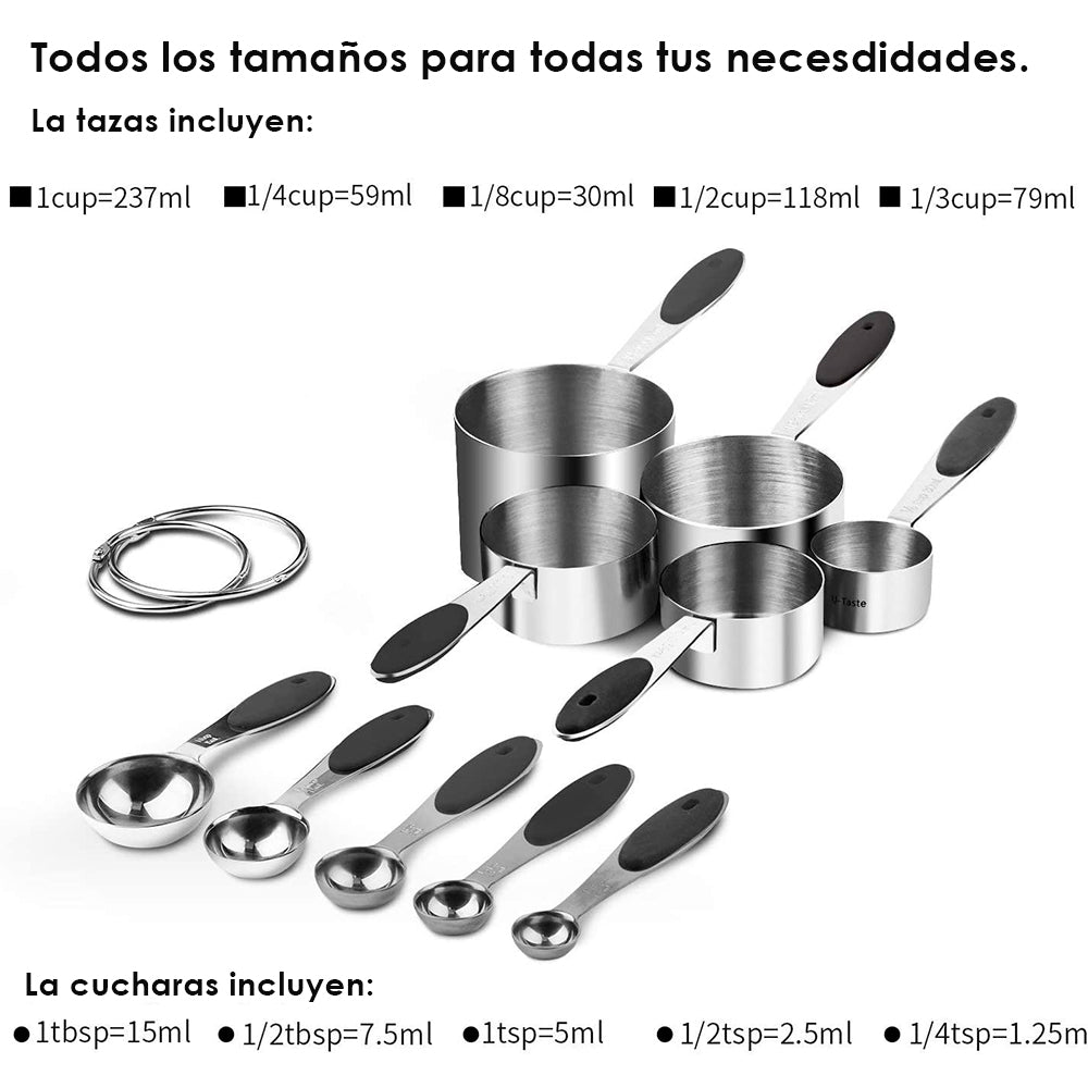 10 Tazas y Cucharas medidoras