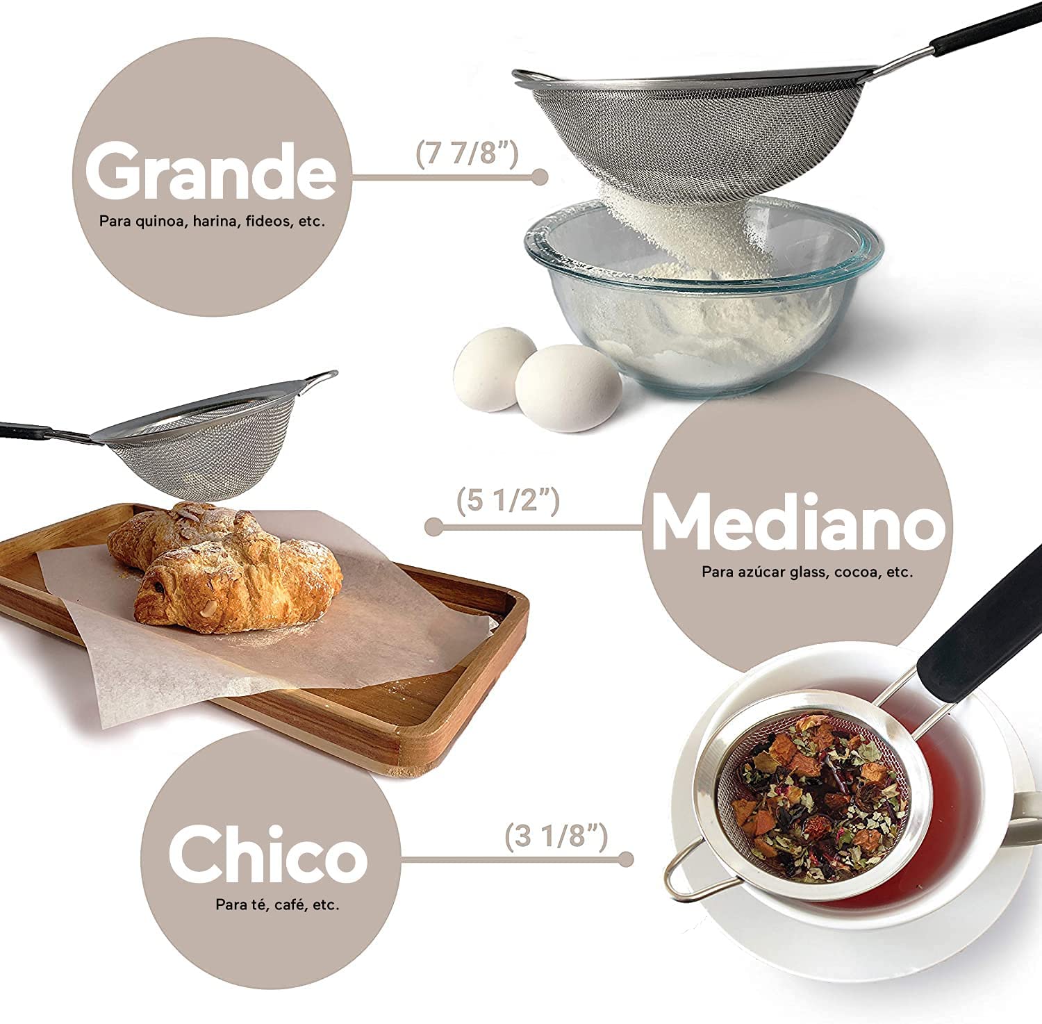 3 Coladores de Cocina