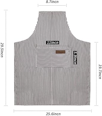 Delantal Chef Ajustable y Resistente 2pz (Negro y Blanco)