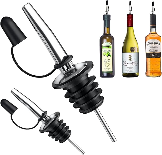 12 Vertedores para Botellas de Vino, Licor y Aceite de Oliva