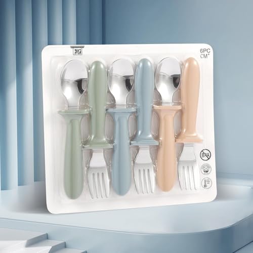 6 Cubiertos para bebé con Borde Redondo