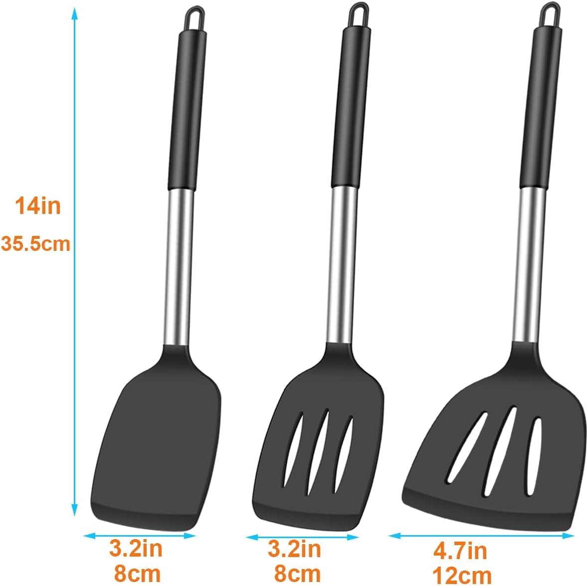 3 Espátulas de Silicona de Cocina