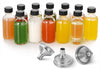 U Chef Juego de 12 Botellas de Vidrio Transparente Pequeñas con Tapas de 2 onzas, Botellas de Muestra, Botellas para Agua, Jugo, Refrigerador, Mini Botellas de Viaje Herméticas