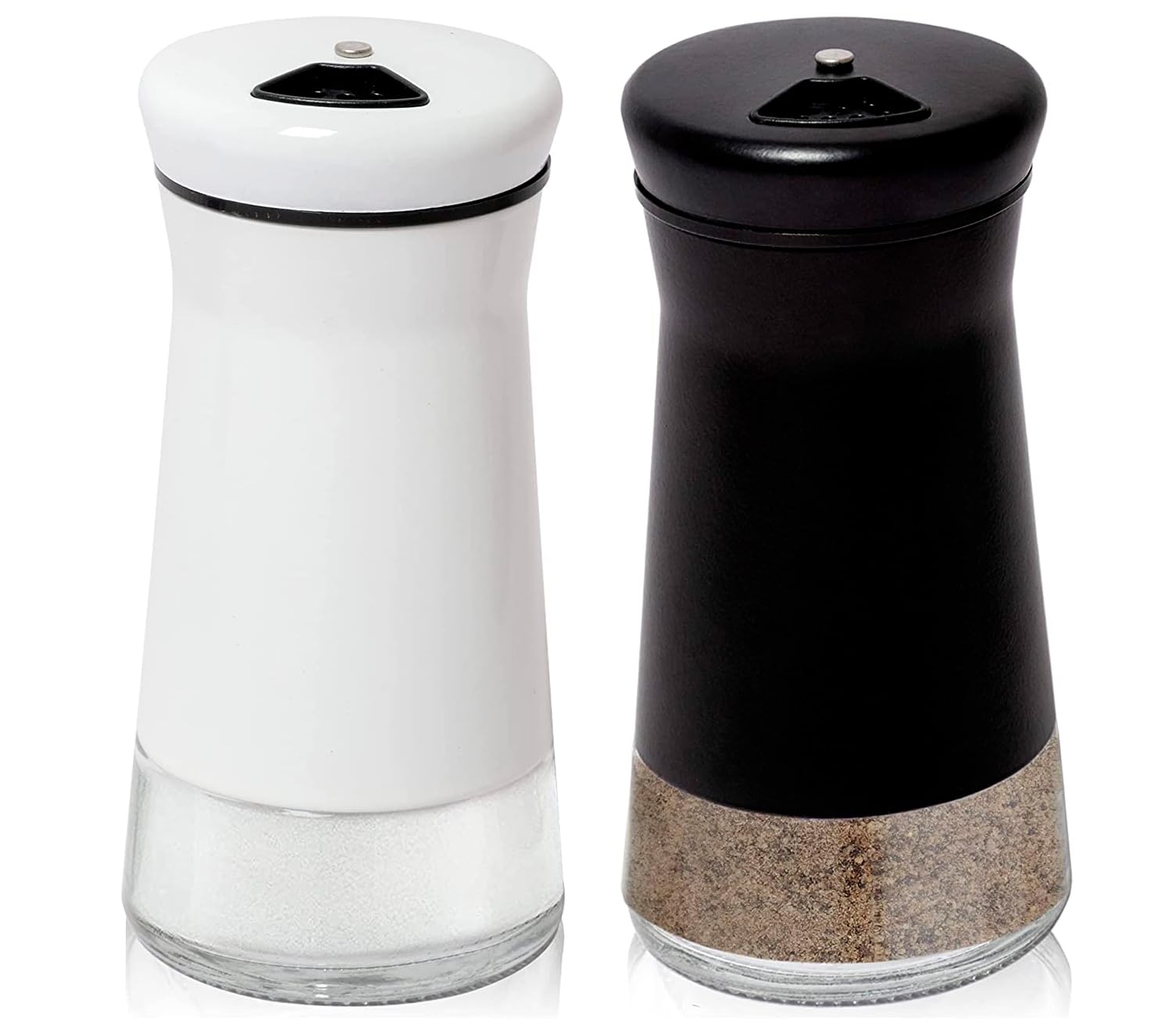 Salero y Pimentero de Acero inoxidable (Blanco y Negro)