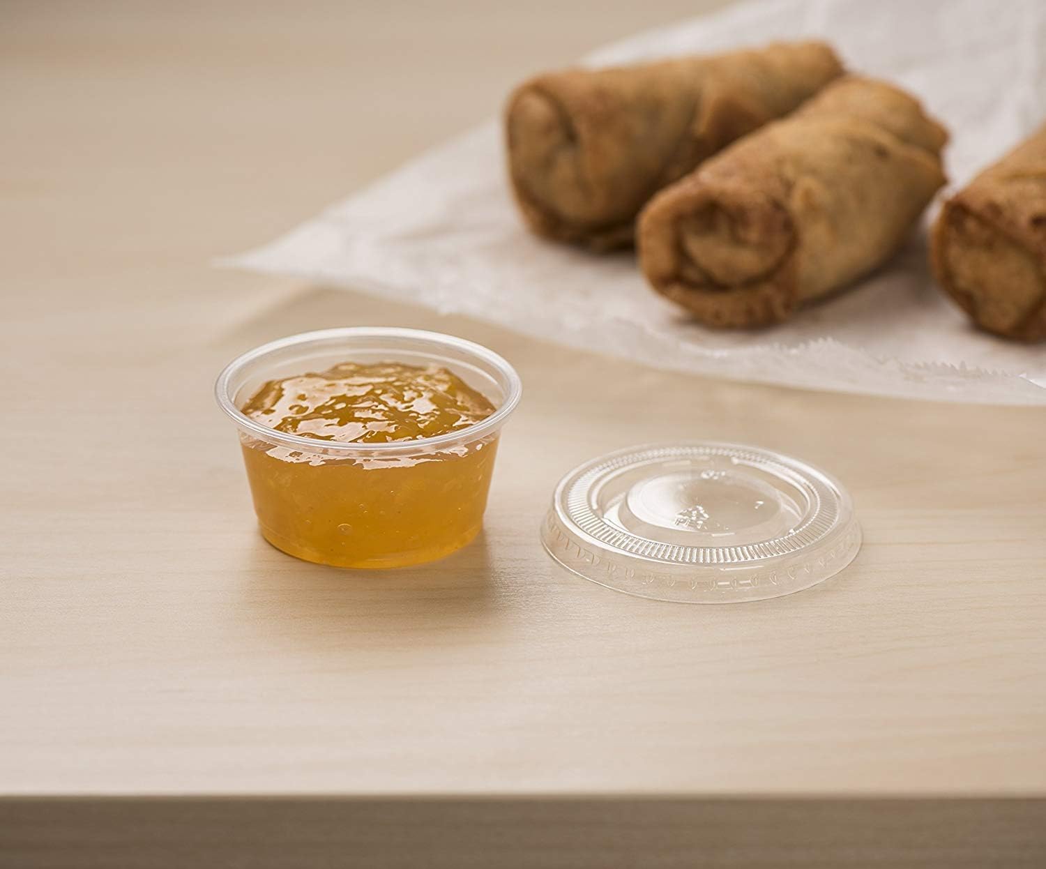 100 Vasos de Plástico para Gelatina de 2 Onzas