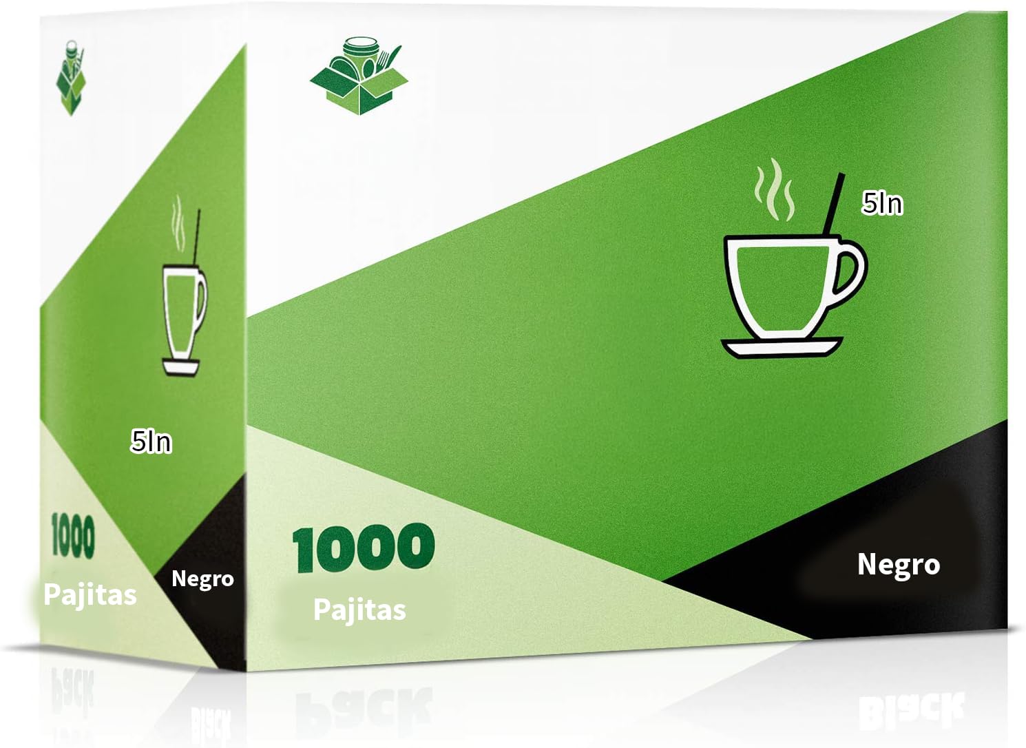 1000 Popotes de Plástico para Vasos