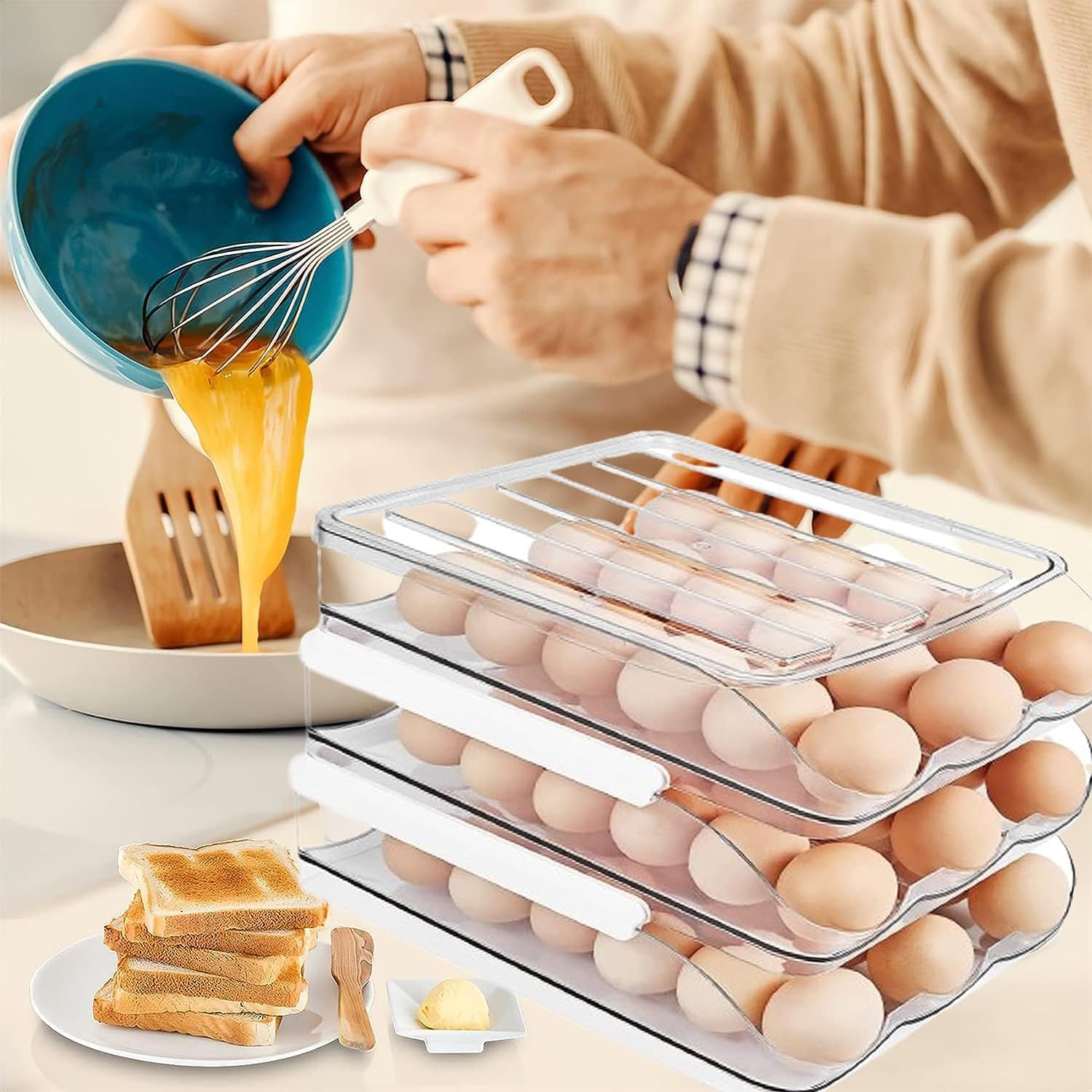 Almacenamiento de Huevos para refrigerador  (2 Capas)