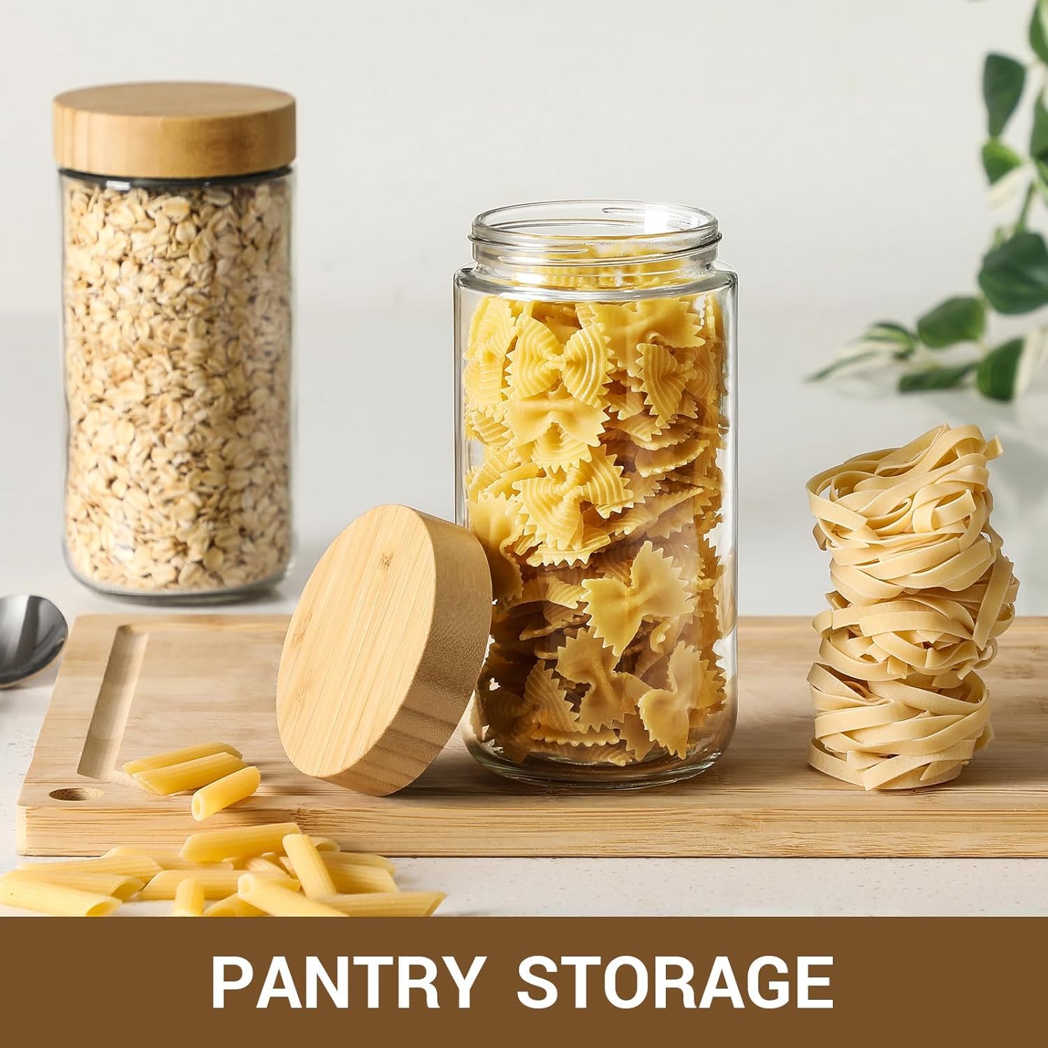 Frascos de Vidrio con Tapa Set de 4 Frascos