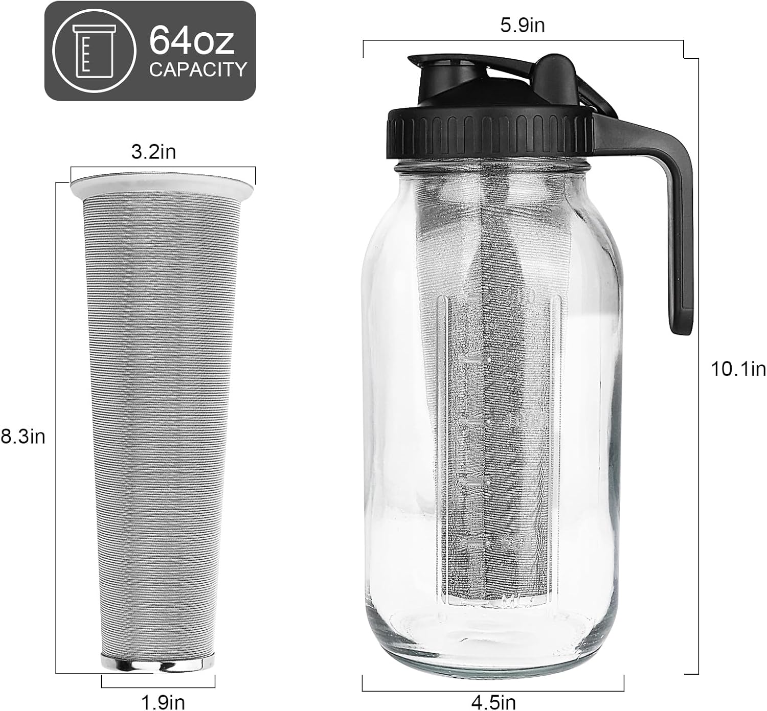 Cafetera para Café Cold Brew 1.9 litros