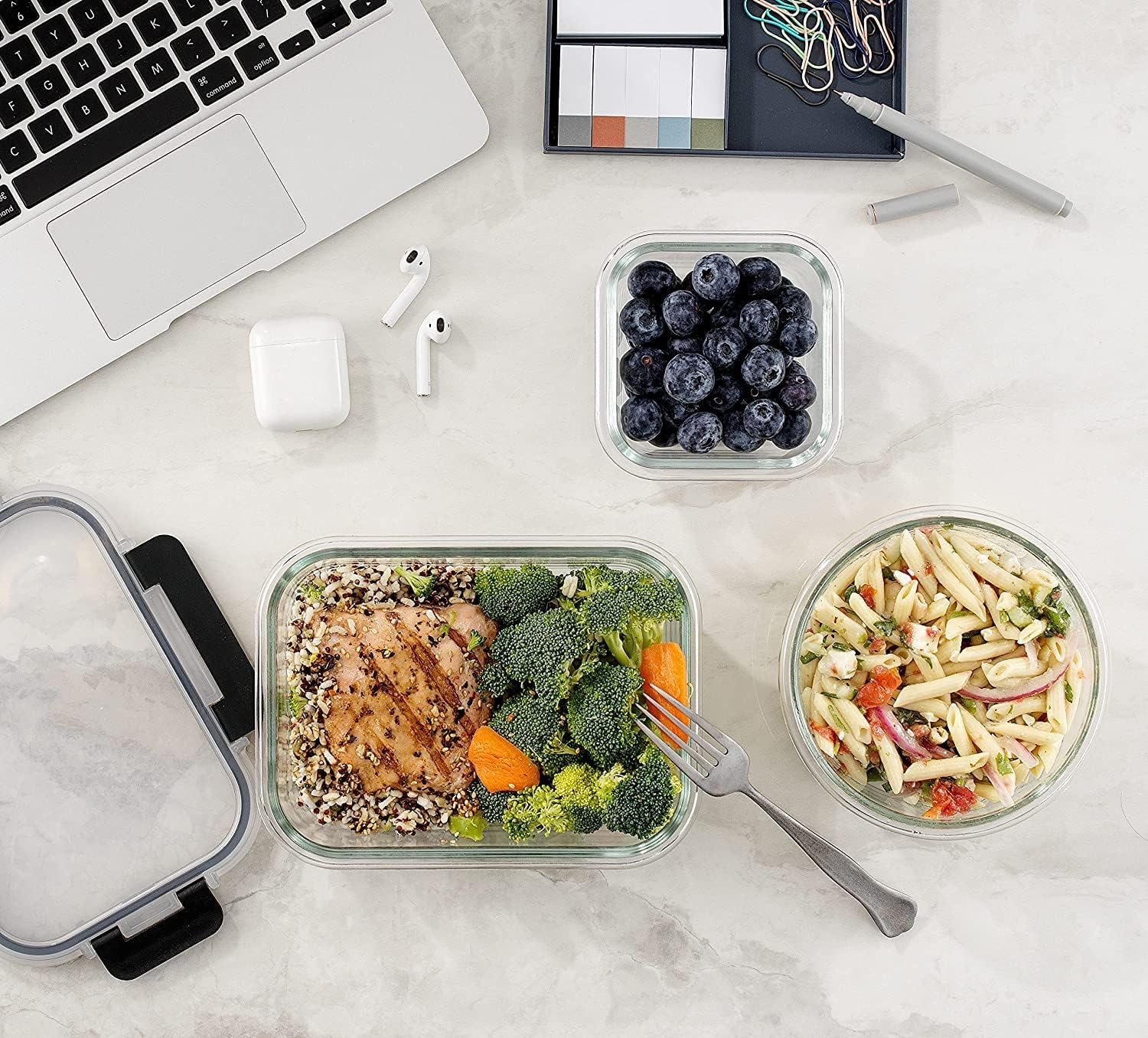 12 Recipientes de Almacenamiento de Vidrio