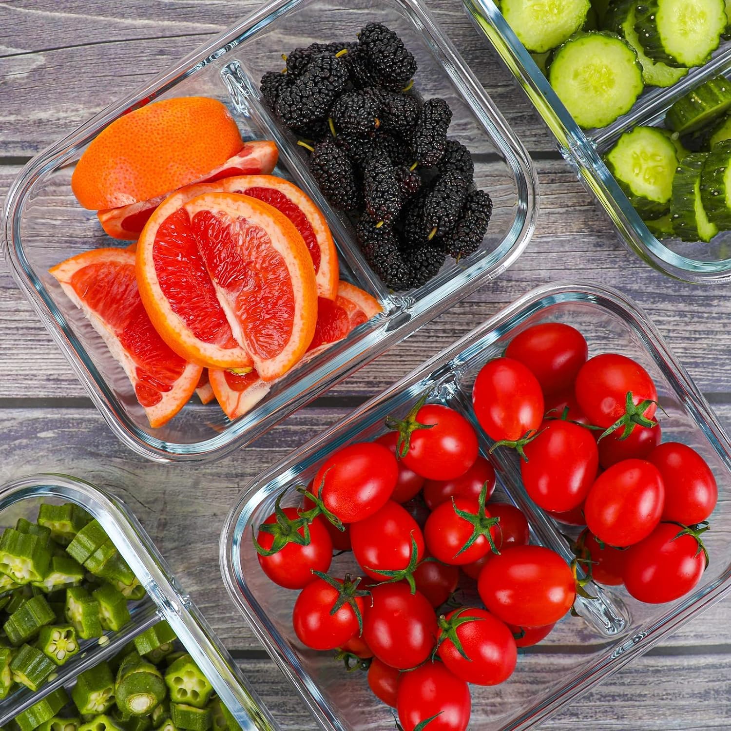 10 Recipientes de Vidrio de 30 Onzas