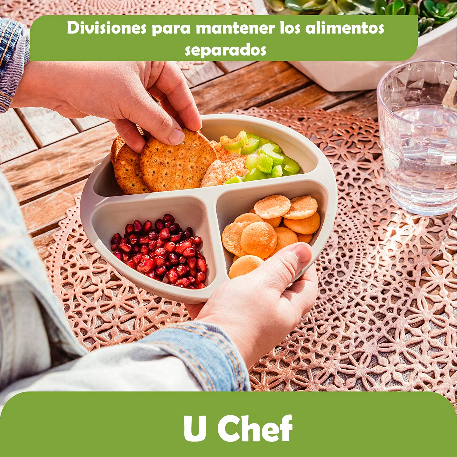 Juego de 3 Platos para Bebés 100% Silicona y Antiderrapantes