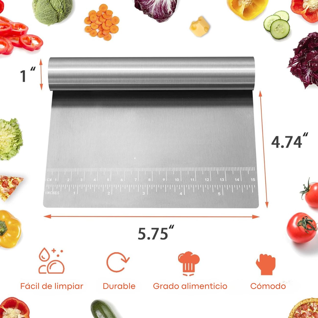 Cortador de Masa de Acero Inoxidable