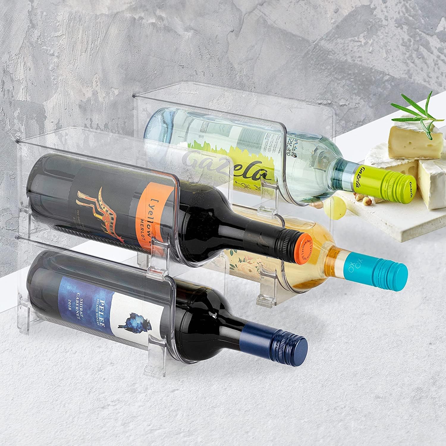 Soporte de Vino para Refrigerador Transparente